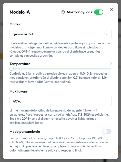 4. Conecta el modelo de IA